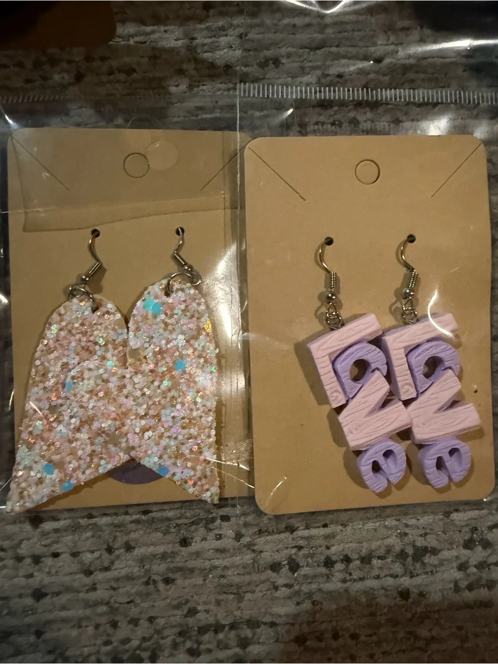 Kids Pastel Pink & Multicolor Earrings Set - Cute Fashion Accessories
